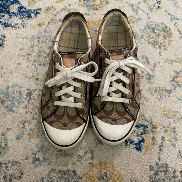 poshmark coach rainbow tennis shoes